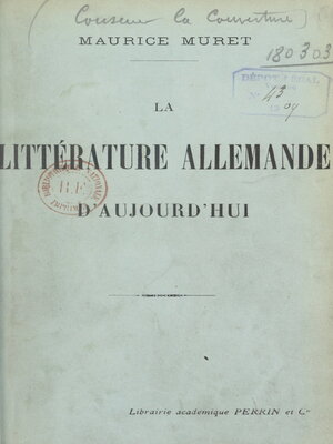 cover image of La littérature allemande d'aujourd'hui
